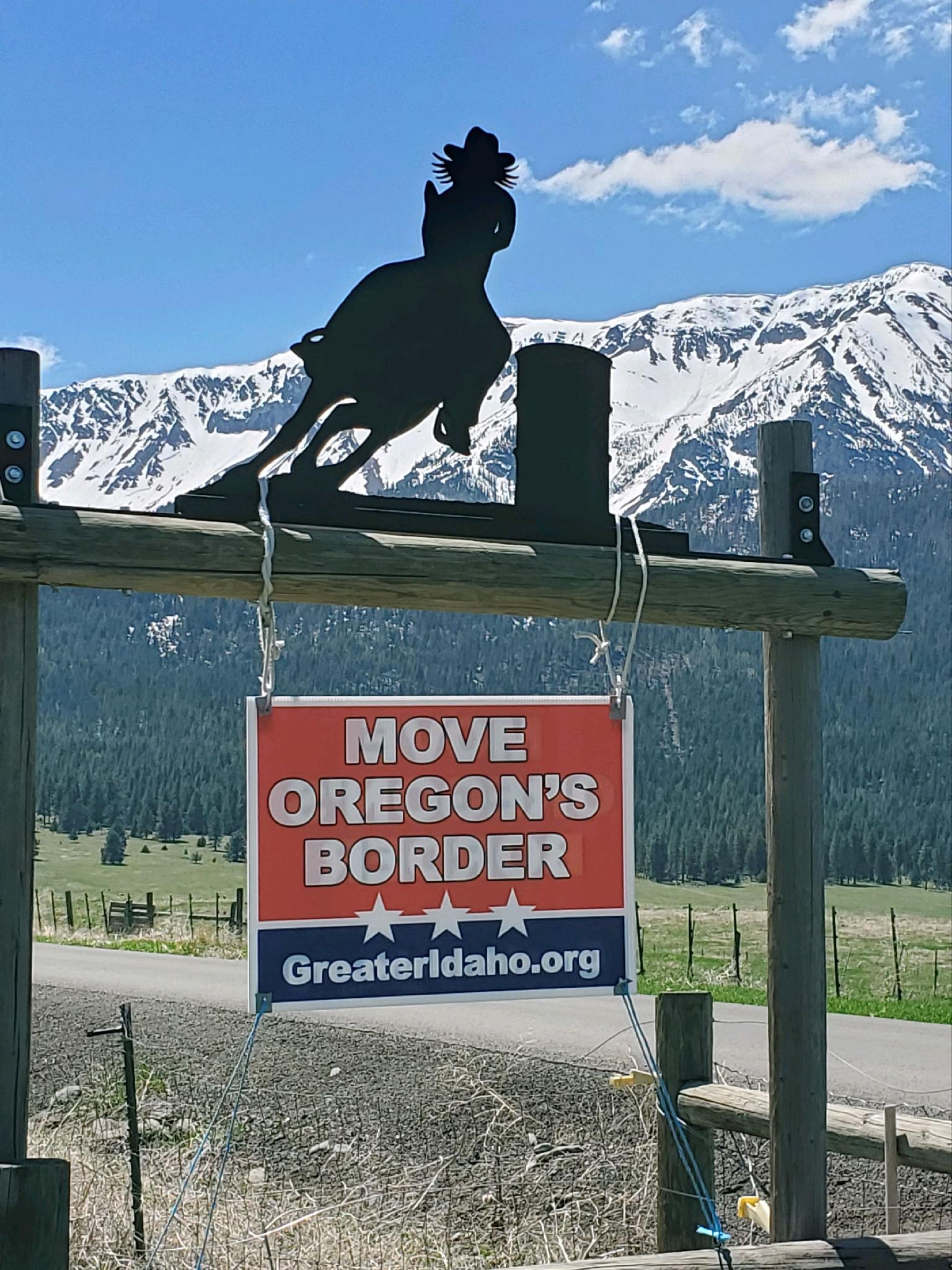 A lawn sign in Wallowa County, Oregon