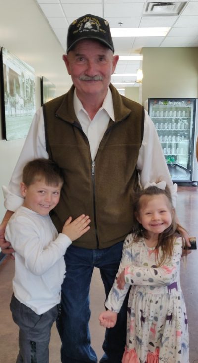 Mike McCarter, leader of the Greater Idaho movement, after a rally of 500 people in Roseburg, Oregon March 2020